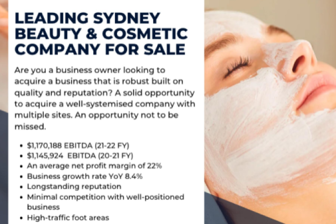 Leading Beauty & Cosmetic Business for Sale Sydney 