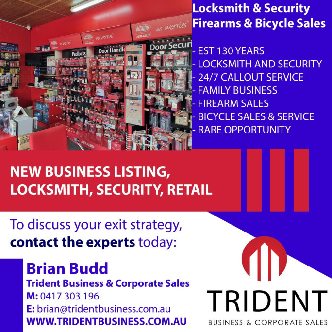 Locksmith Security Firearm and Cycle Business for Sale Ararat VIC 